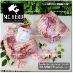 Lamb LEG BONELESS frozen whole cuts +/- 3 kg/pc (price/kg) brand Australia MIDFIELD